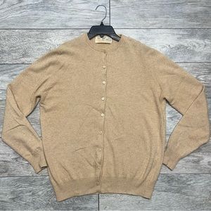 Braemar Women's Cashmere Cardigan Sweater 42/107 Usa L  Made in Scotland.